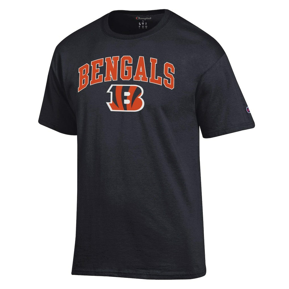 Cincinnati Bengals Champion Arch Over Logo T-Shirt - Black on sale