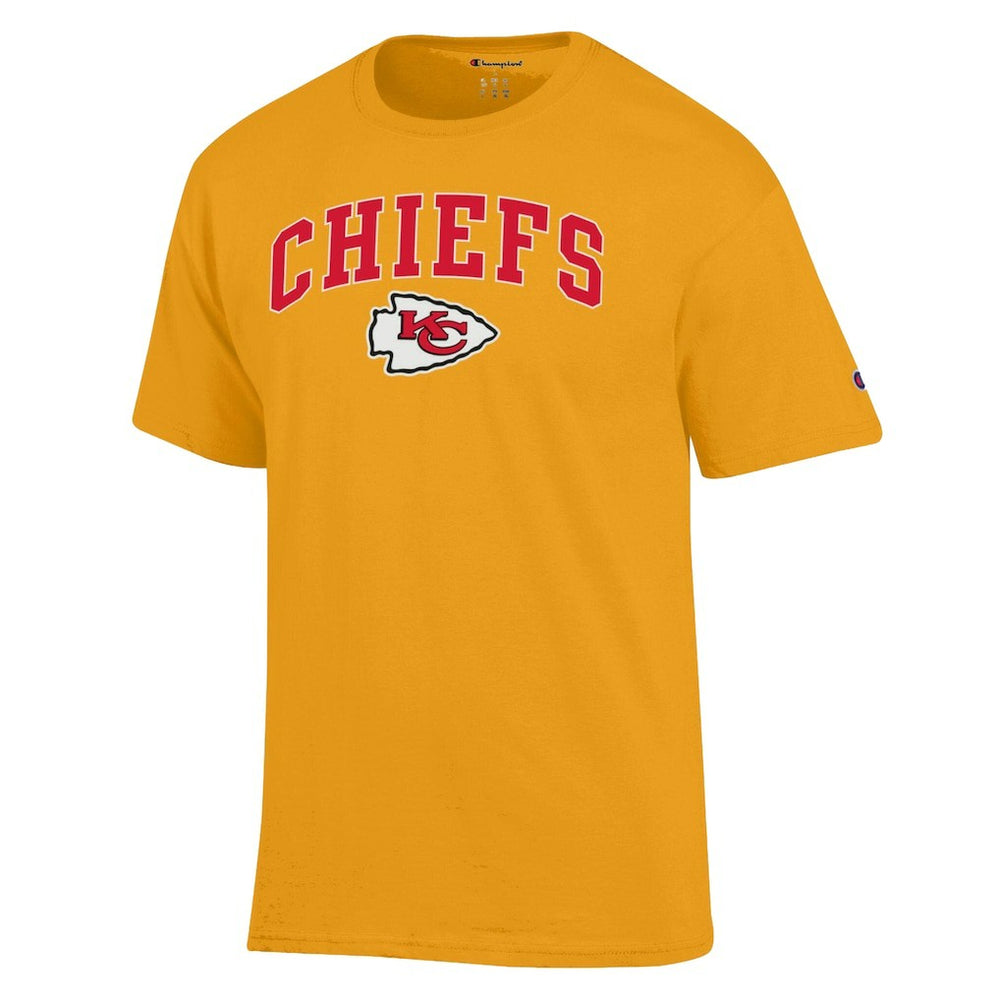 Kansas City Chiefs Champion Arch Over Logo T-Shirt - Gold discount