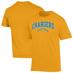Los Angeles Chargers Champion Arch Over Logo T-Shirt - Gold sale