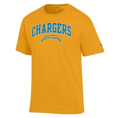 Los Angeles Chargers Champion Arch Over Logo T-Shirt - Gold sale