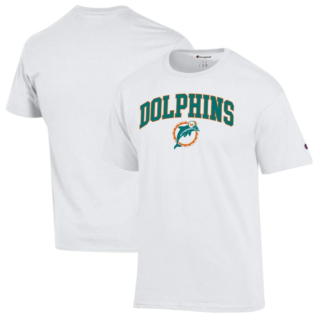 Miami Dolphins Champion Arch Over Logo T-Shirt - White cheap