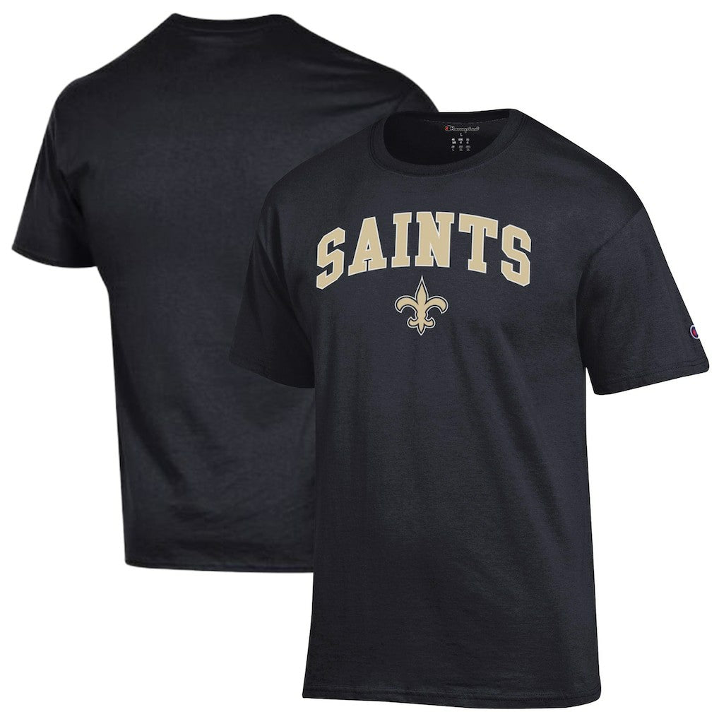 New Orleans Saints Champion Arch Over Logo T-Shirt - Black cheap