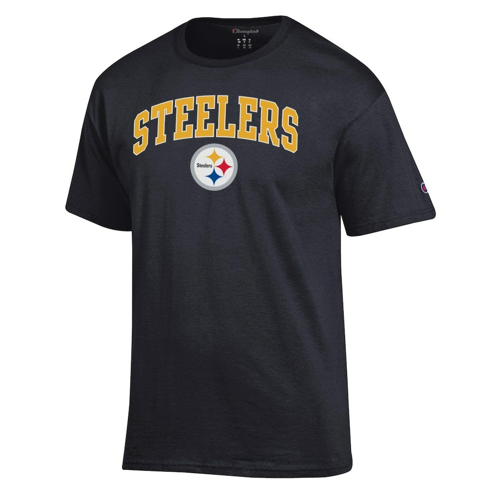 Pittsburgh Steelers Champion Arch Over Logo T-Shirt - Black sale