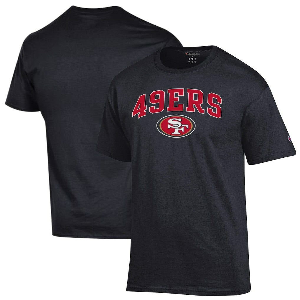 San Francisco 49ers Champion Arch Over Logo T-Shirt - Black sale