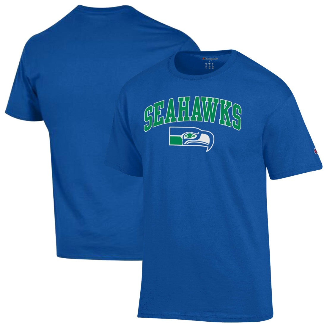 Seattle Seahawks Champion Arch Over Logo T-Shirt - Royal on sale