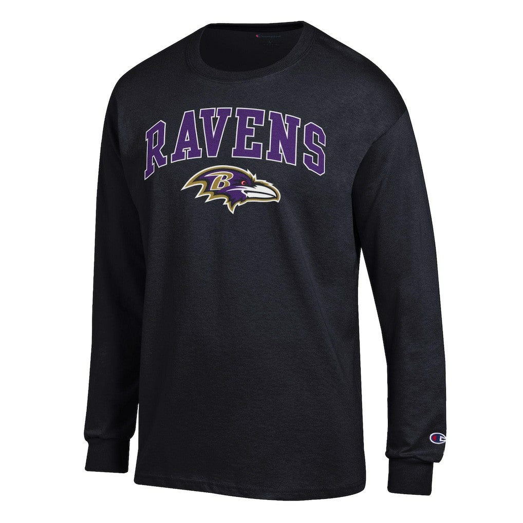 Baltimore Ravens Champion Arch Over Logo Long Sleeve T-Shirt - Black outlet