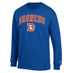 Denver Broncos Champion Arch Over Logo Long Sleeve T-Shirt - Royal discount