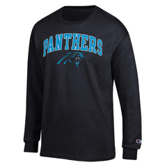 Carolina Panthers Champion Arch Over Logo Long Sleeve T-Shirt - Black outlet