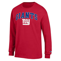 New York Giants Champion Arch Over Logo Long Sleeve T-Shirt - Red cheap