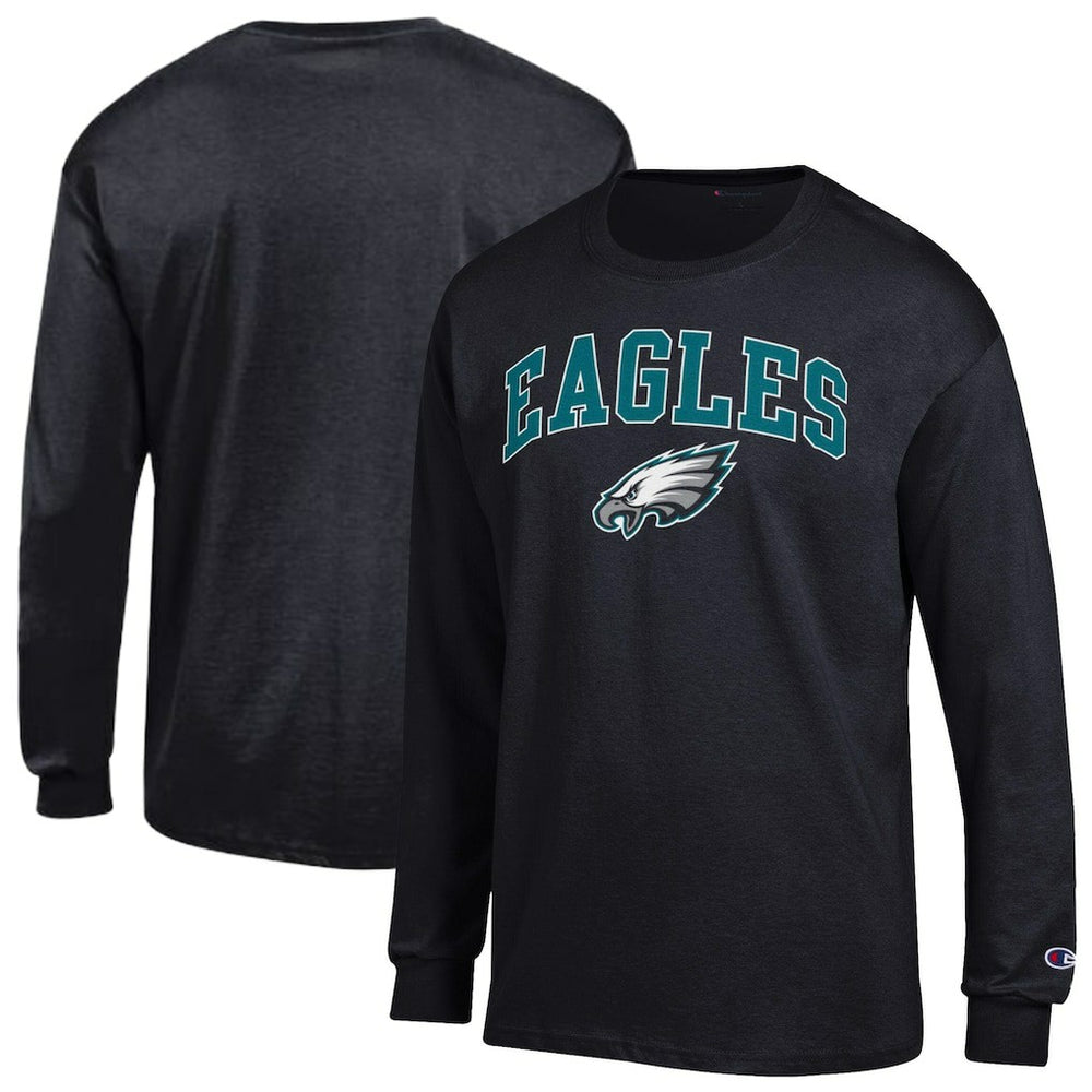 Philadelphia Eagles Champion Arch Over Logo Long Sleeve T-Shirt - Black sale