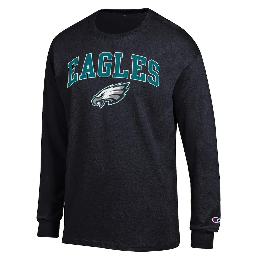 Philadelphia Eagles Champion Arch Over Logo Long Sleeve T-Shirt - Black sale