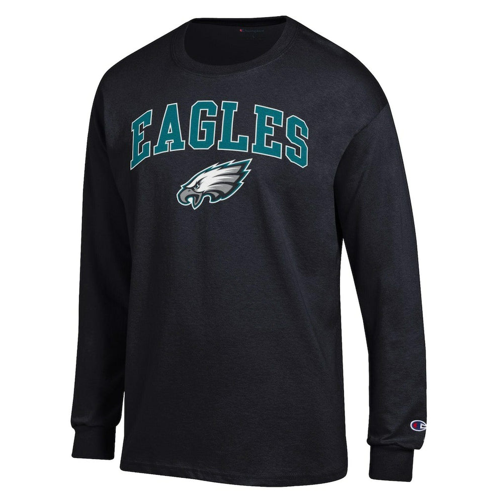 Philadelphia Eagles Champion Arch Over Logo Long Sleeve T-Shirt - Black sale