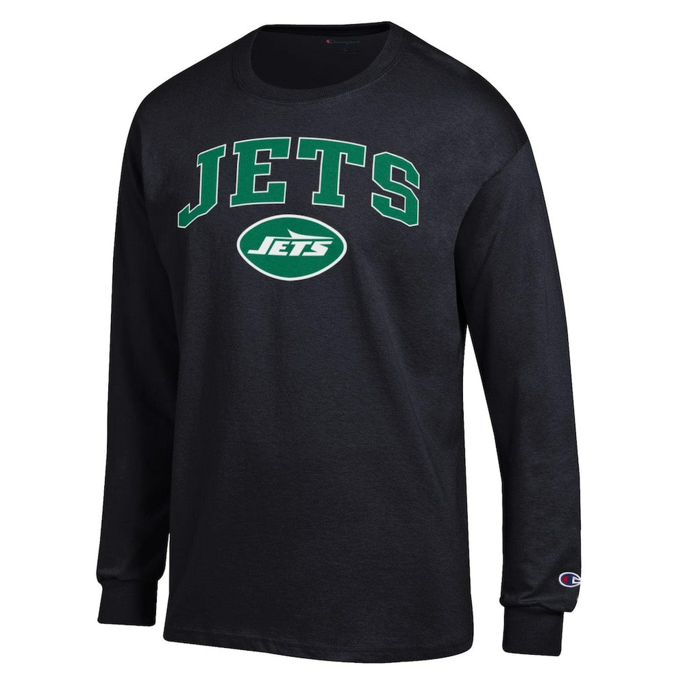 New York Jets Champion Arch Over Logo Long Sleeve T-Shirt - Black outlet
