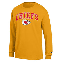 Kansas City Chiefs Champion Arch Over Logo Long Sleeve T-Shirt - Gold outlet