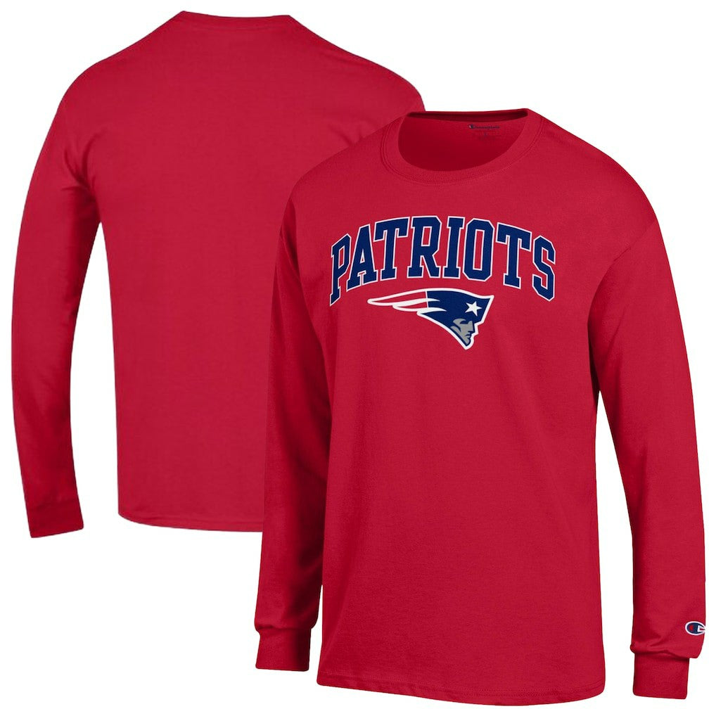 New England Patriots Champion Arch Over Logo Long Sleeve T-Shirt - Red online