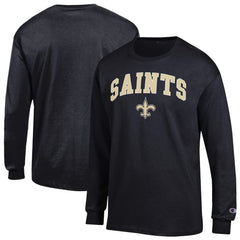 New Orleans Saints Champion Arch Over Logo Long Sleeve T-Shirt - Black online
