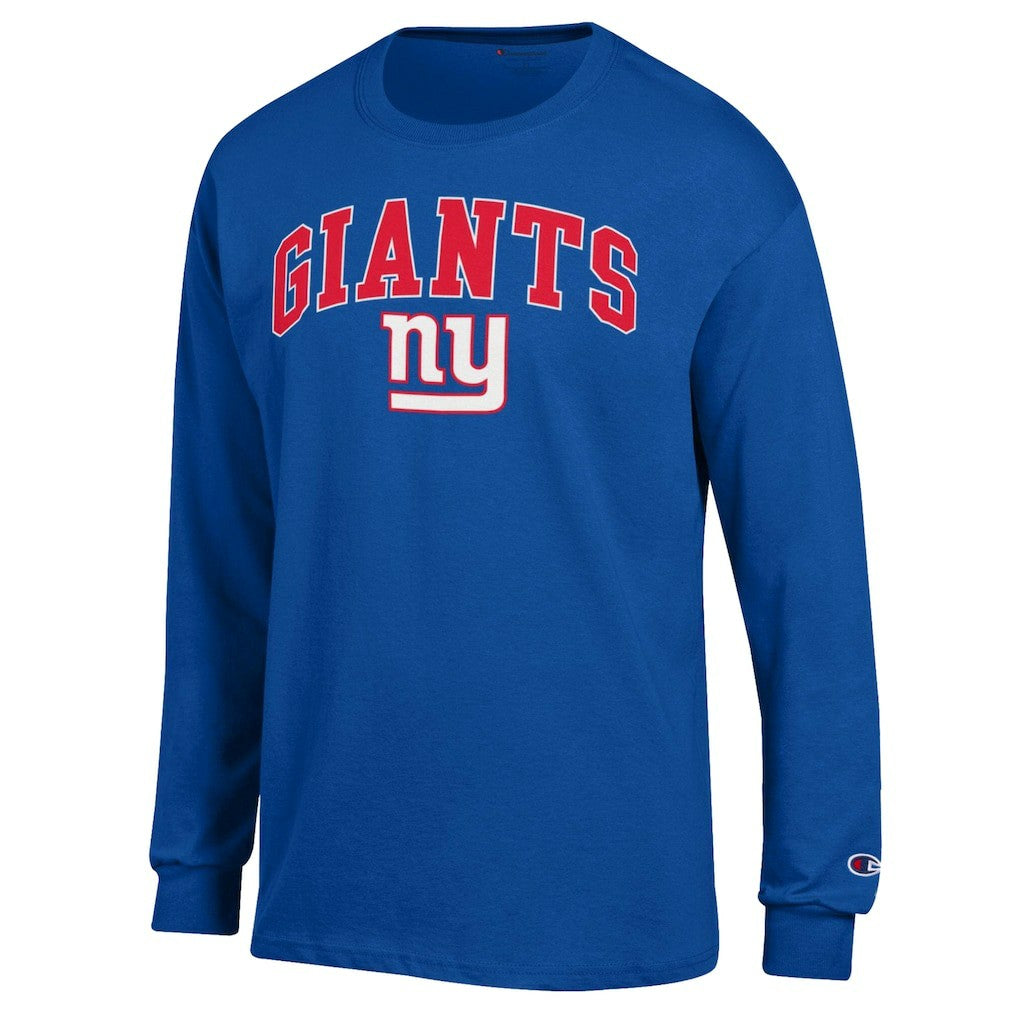 New York Giants Champion Arch Over Logo Long Sleeve T-Shirt - Royal on sale