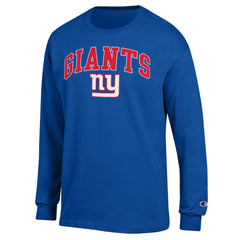 New York Giants Champion Arch Over Logo Long Sleeve T-Shirt - Royal on sale