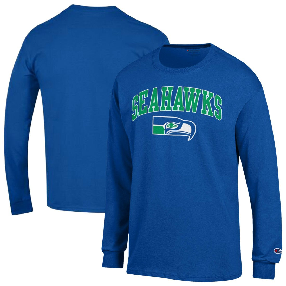 Seattle Seahawks Champion Arch Over Logo Long Sleeve T-Shirt - Royal for sale