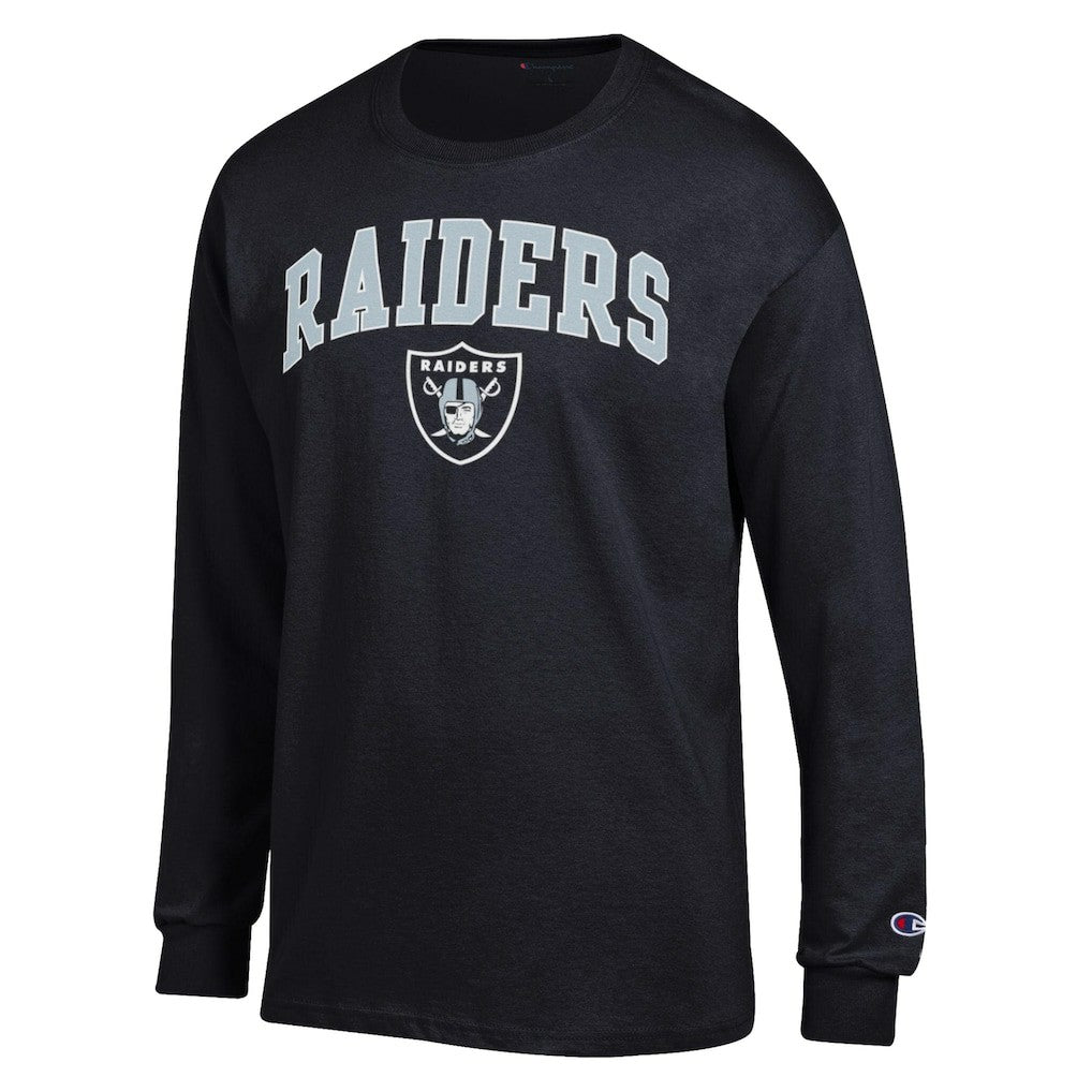 Las Vegas Raiders Champion Arch Over Logo Long Sleeve T-Shirt - Black for sale