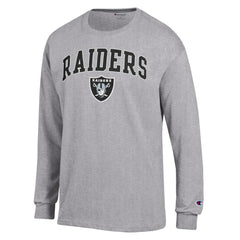 Las Vegas Raiders Champion Arch Over Logo Long Sleeve T-Shirt - Gray sale