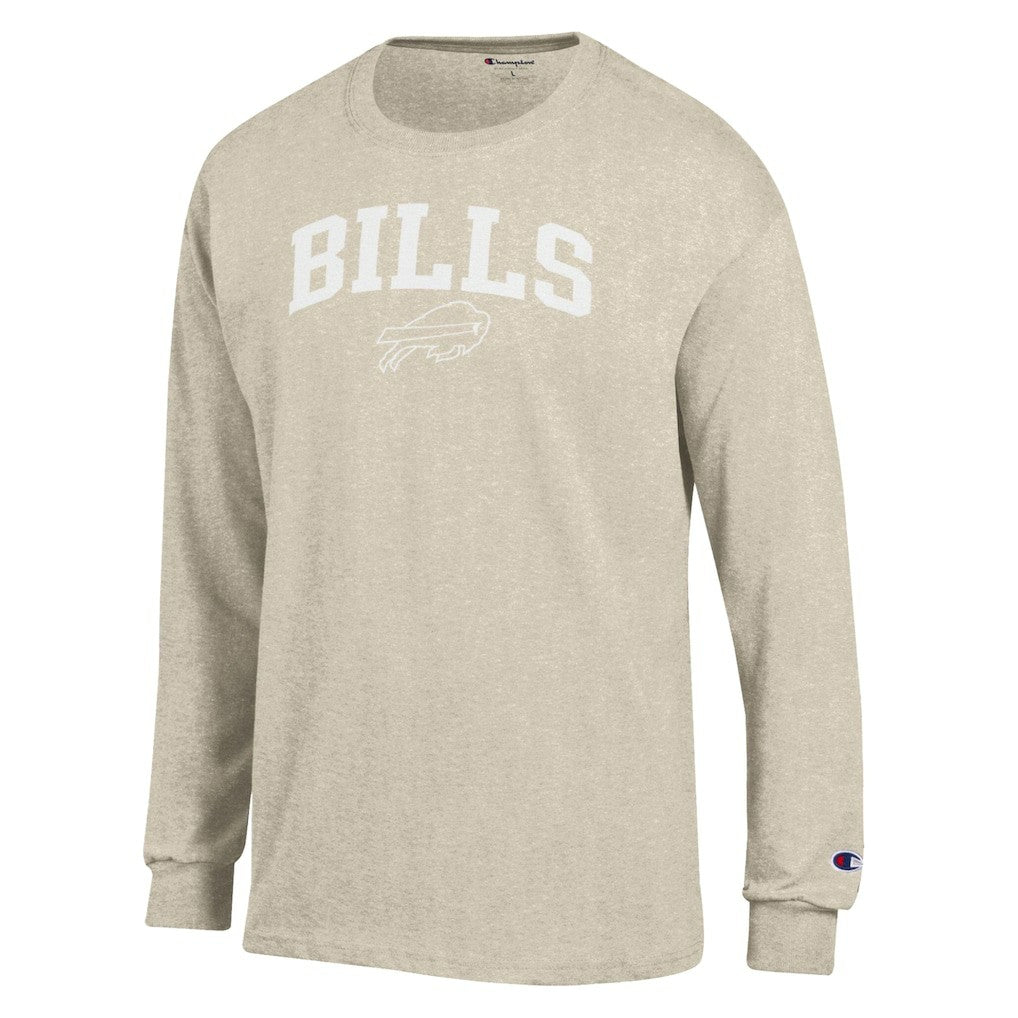 Buffalo Bills Champion White Ink Jersey Long Sleeve T-Shirt - Oatmeal cheap