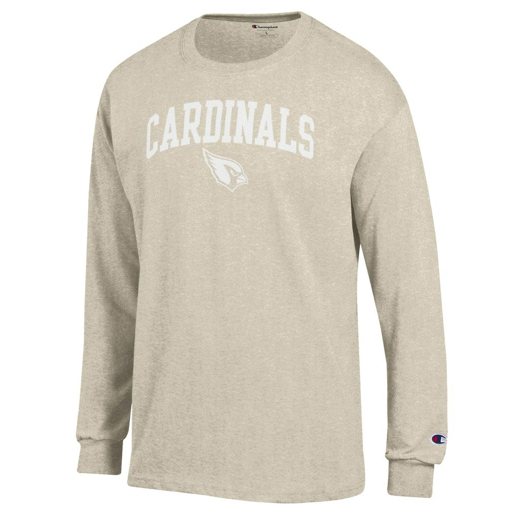 Arizona Cardinals Champion White Ink Jersey Long Sleeve T-Shirt - Oatmeal sale