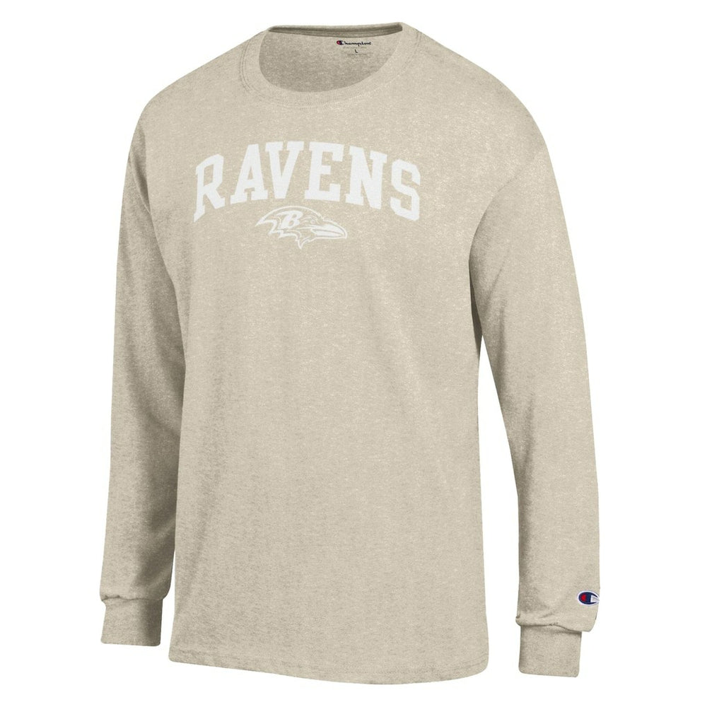 Baltimore Ravens Champion White Ink Jersey Long Sleeve T-Shirt - Oatmeal sale