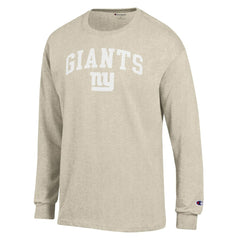 New York Giants Champion White Ink Jersey Long Sleeve T-Shirt - Oatmeal online