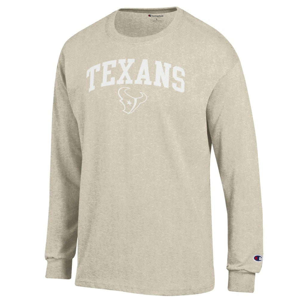 Houston Texans Champion White Ink Jersey Long Sleeve T-Shirt - Oatmeal cheap