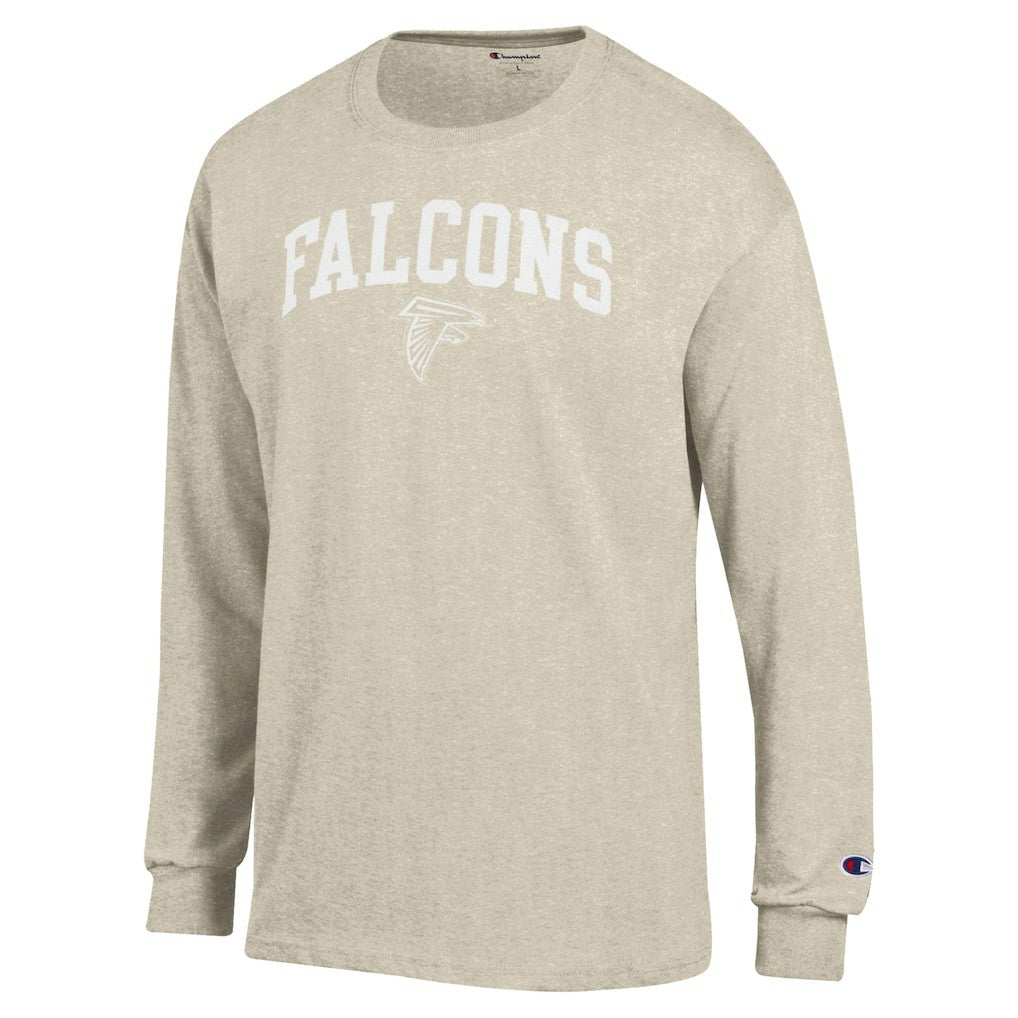 Atlanta Falcons Champion White Ink Jersey Long Sleeve T-Shirt - Oatmeal for sale