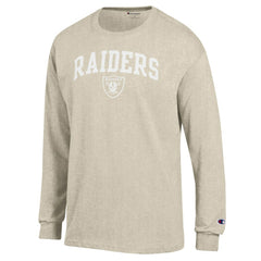 Las Vegas Raiders Champion White Ink Jersey Long Sleeve T-Shirt - Oatmeal online