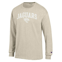 Jacksonville Jaguars Champion White Ink Jersey Long Sleeve T-Shirt - Oatmeal on sale