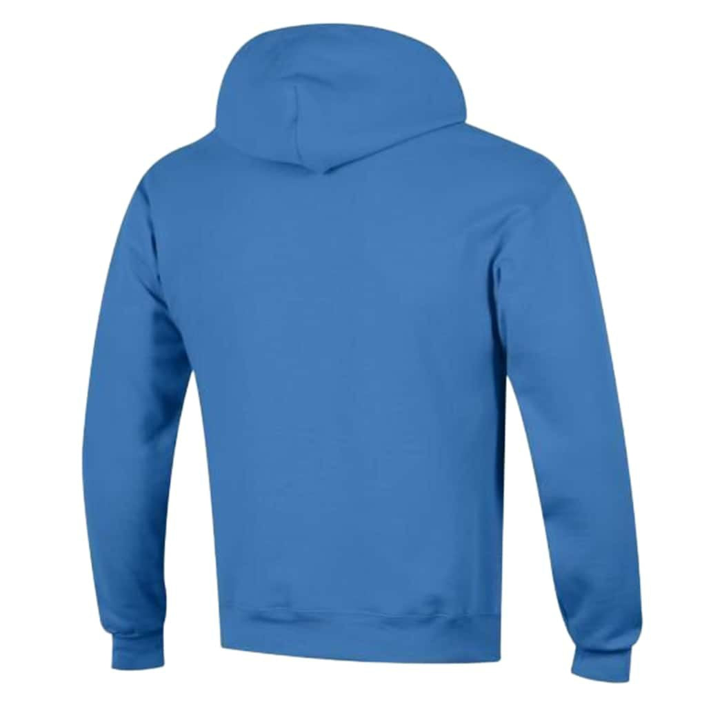 Los Angeles Chargers Champion Powerblend Arch over Logo Hoodie - Powder Blue on sale