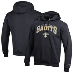 New Orleans Saints Champion Powerblend Arch over Logo Hoodie - Black on sale