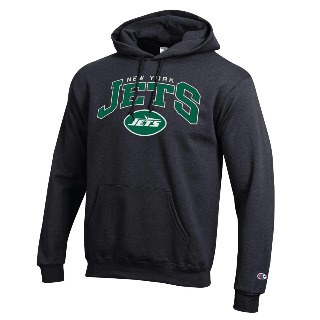 New York Jets Champion Powerblend Arch over Logo Hoodie - Black cheap