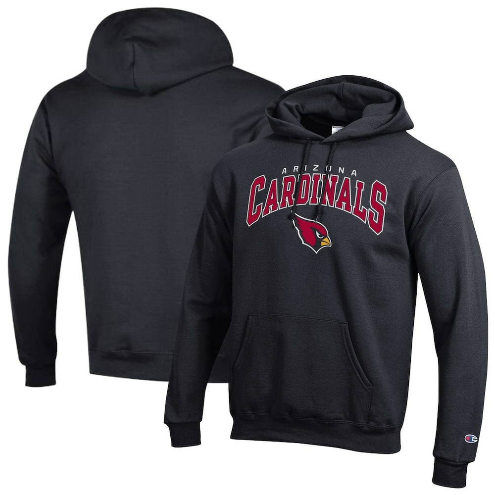 Arizona Cardinals Champion Powerblend Arch over Logo Hoodie - Black discount