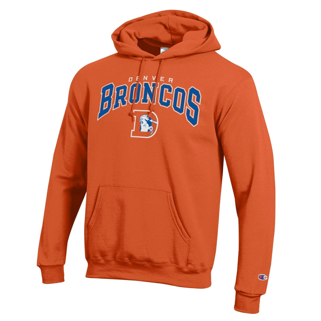 Denver Broncos Champion Powerblend Arch over Logo Hoodie - Orange for sale