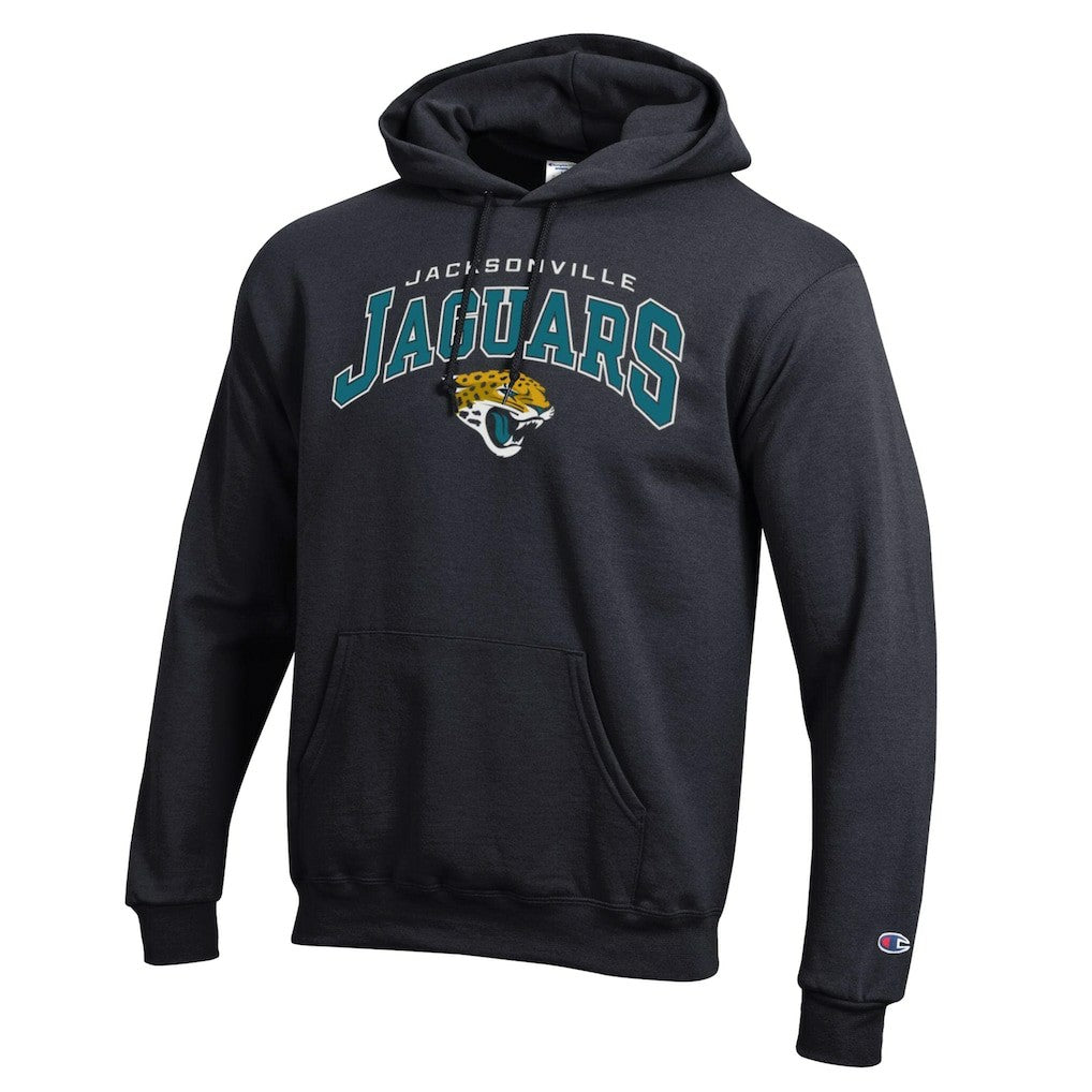 Jacksonville Jaguars Champion Powerblend Arch over Logo Hoodie - Black outlet