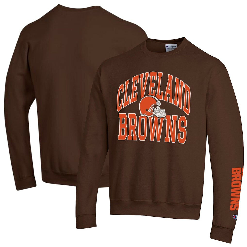 Cleveland Browns Champion Powerblend Fleece Sweatshirt - Brown sale