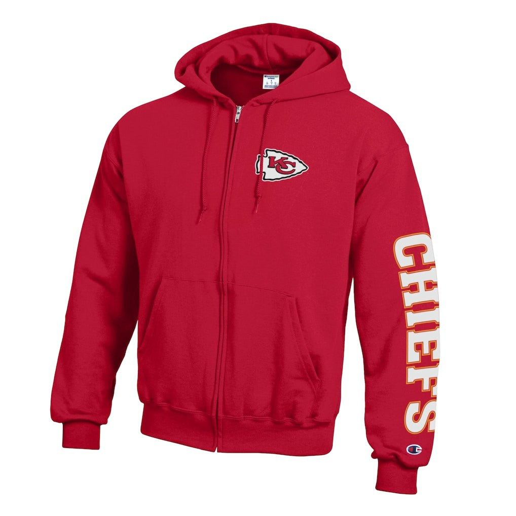 Kansas City Chiefs Champion Powerblend Fleece Full-Zip Hoodie - Red cheap