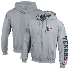 Houston Texans Champion Powerblend Fleece Full-Zip Hoodie - Heather Gray on sale
