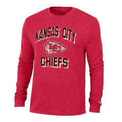 Kansas City Chiefs Champion Ultimate Tri-Blend Long Sleeve T-Shirt - Red on sale