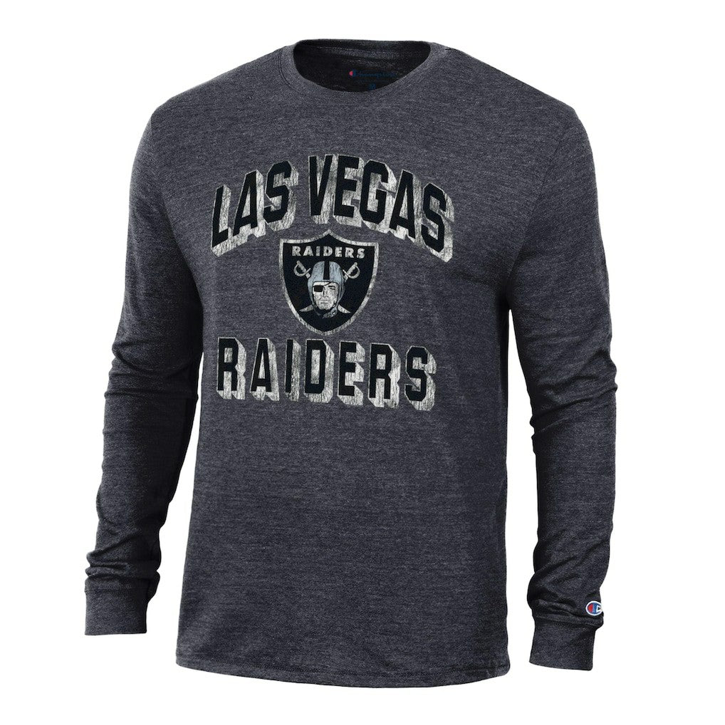 Las Vegas Raiders Champion Ultimate Tri-Blend Long Sleeve T-Shirt - Black cheap