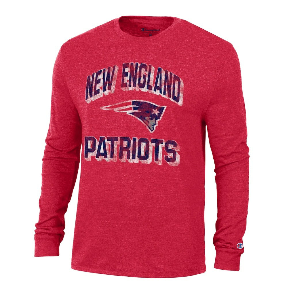 New England Patriots Champion Ultimate Tri-Blend Long Sleeve T-Shirt - Red on sale