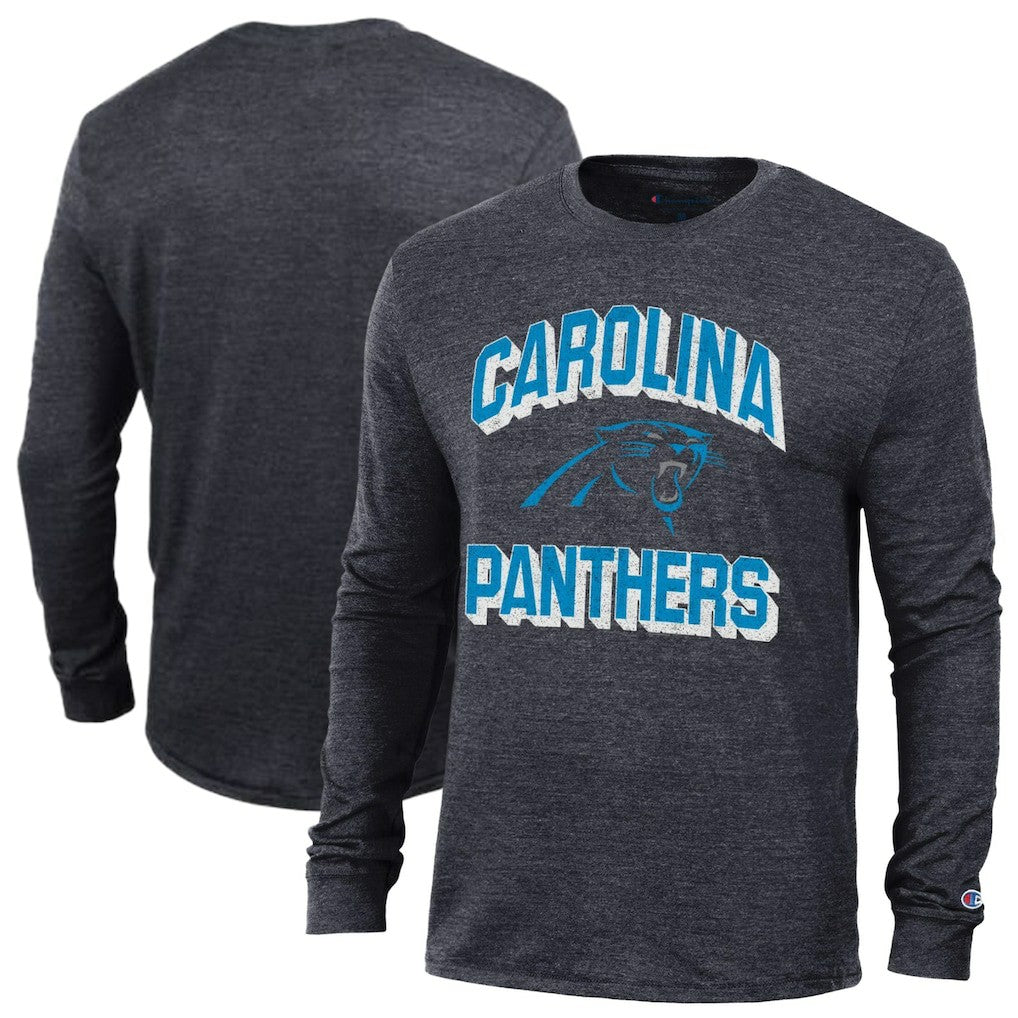 Carolina Panthers Champion Ultimate Tri-Blend Long Sleeve T-Shirt - Heather Black for sale