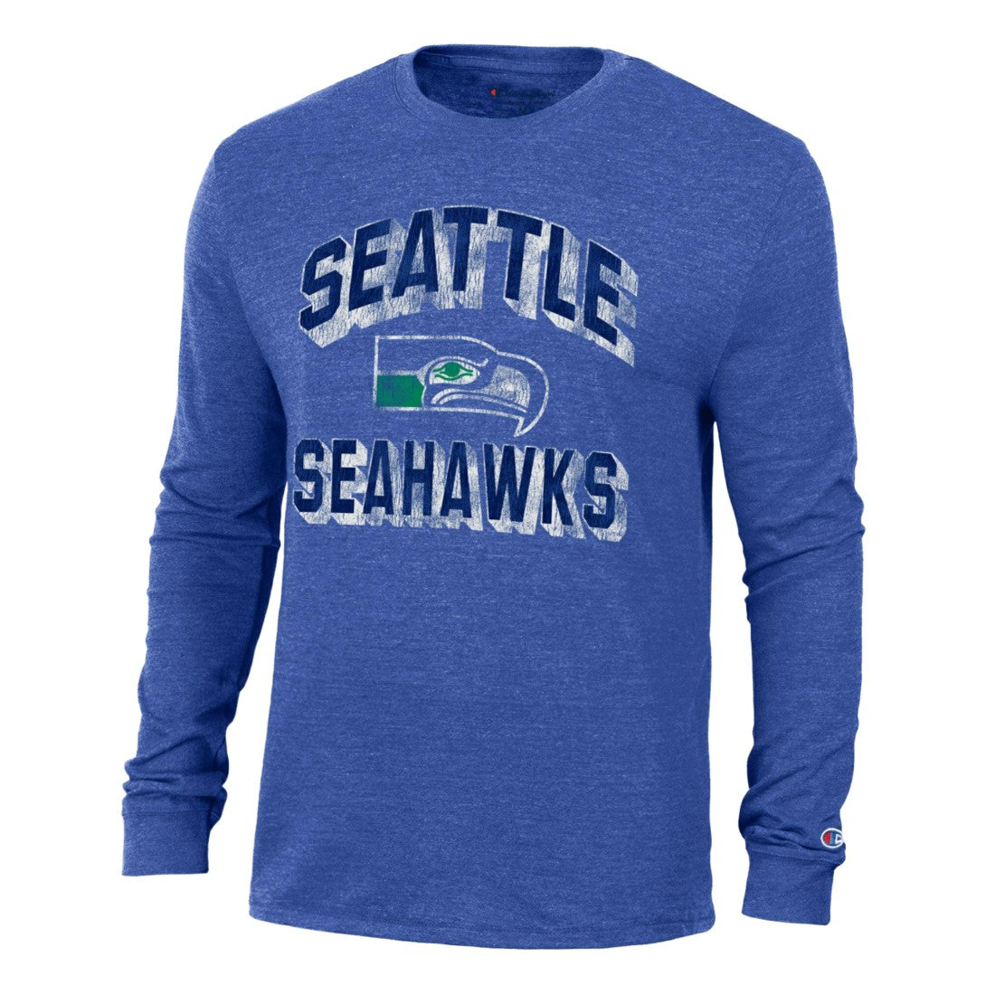 Seattle Seahawks Champion Ultimate Tri-Blend Long Sleeve T-Shirt - Heather Royal outlet