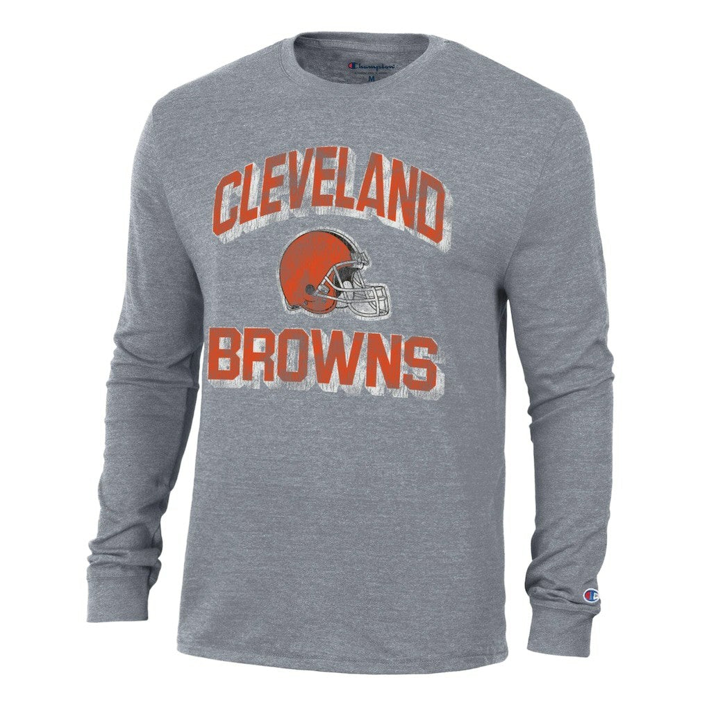 Cleveland Browns Champion Ultimate Tri-Blend Long Sleeve T-Shirt - Charcoal on sale