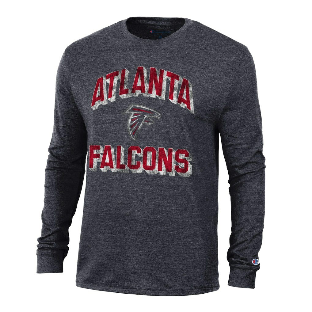 Atlanta Falcons Champion Ultimate Tri-Blend Long Sleeve T-Shirt - Heather Black cheap