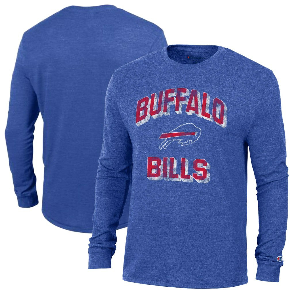 Buffalo Bills Champion Ultimate Tri-Blend Long Sleeve T-Shirt - Heather Royal cheap